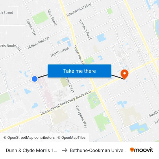 Dunn & Clyde Morris 10 Ob to Bethune-Cookman University map