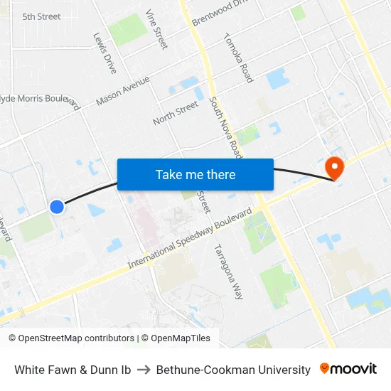 White Fawn & Dunn Ib to Bethune-Cookman University map