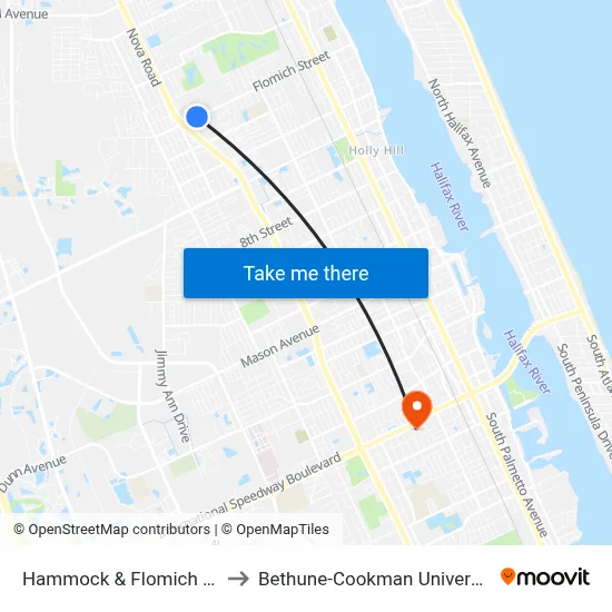 Hammock & Flomich Ob to Bethune-Cookman University map