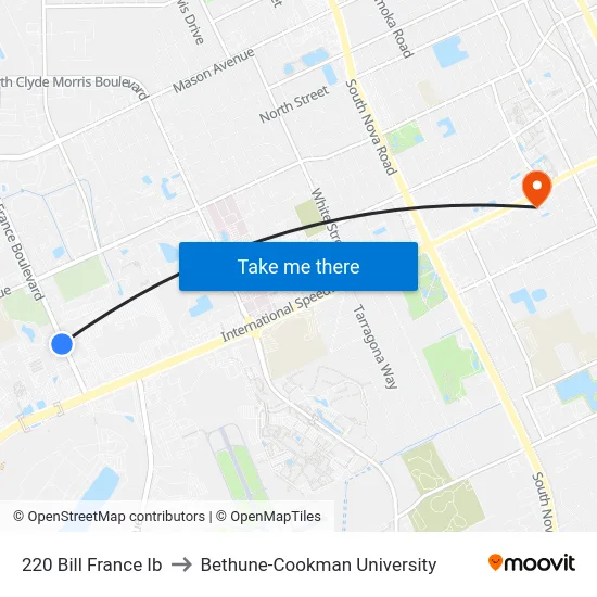 220 Bill France Ib to Bethune-Cookman University map