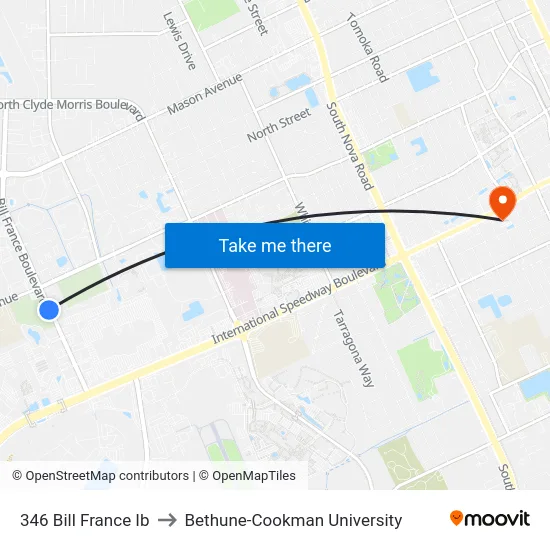 346 Bill France Ib to Bethune-Cookman University map