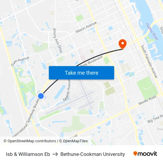 Isb & Williamson Eb to Bethune-Cookman University map