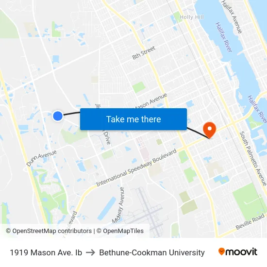 1919 Mason Ave. Ib to Bethune-Cookman University map