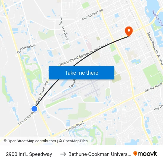 2900 Int'L Speedway Ob to Bethune-Cookman University map