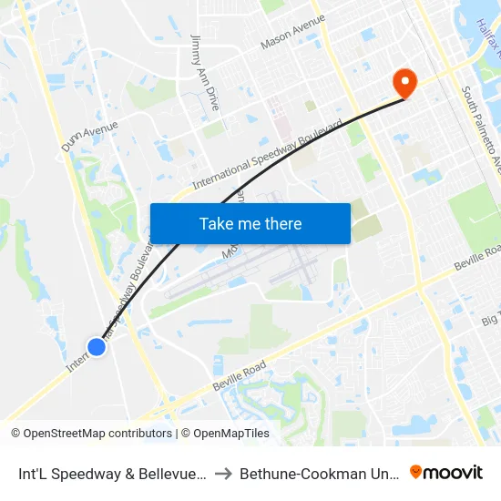 Int'L Speedway & Bellevue Ext. Ob to Bethune-Cookman University map