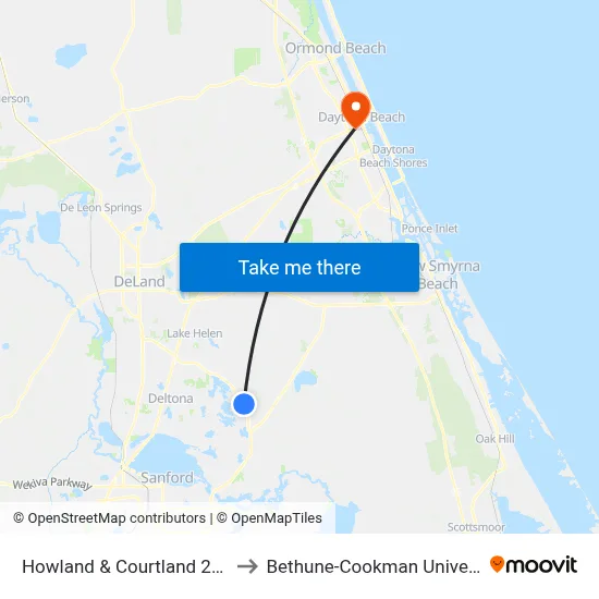 Howland & Courtland 22 Ob to Bethune-Cookman University map