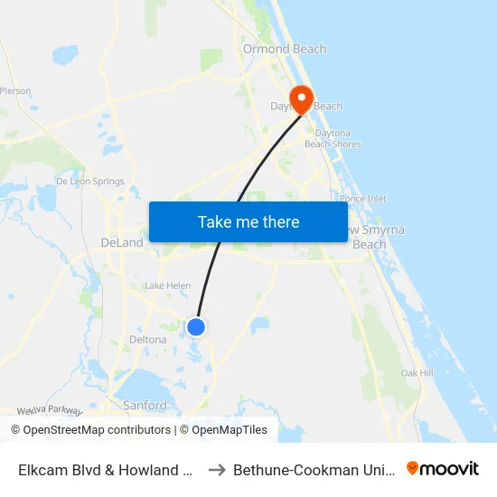 Elkcam Blvd & Howland Blvd  Ob to Bethune-Cookman University map