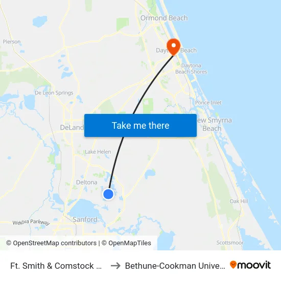 Ft. Smith & Comstock Av. Ib to Bethune-Cookman University map