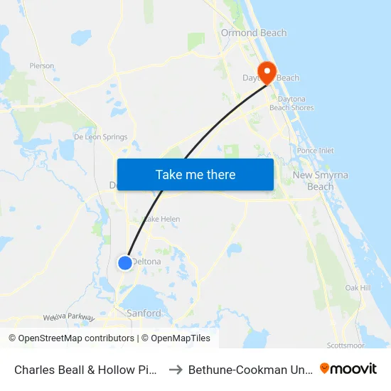 Charles Beall & Hollow Pine Dr. Ob to Bethune-Cookman University map