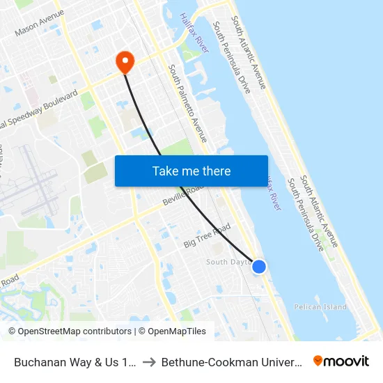 Buchanan Way & Us 1 Ib to Bethune-Cookman University map