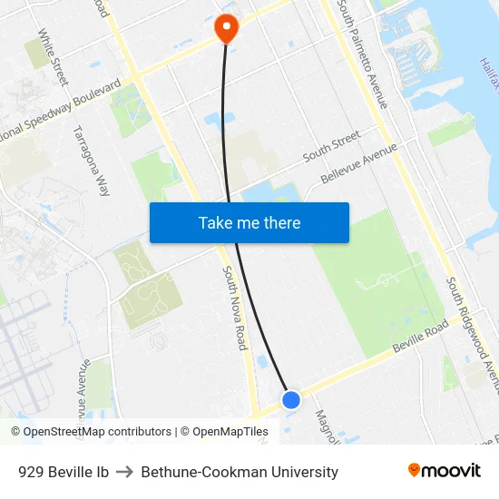 929 Beville Ib to Bethune-Cookman University map