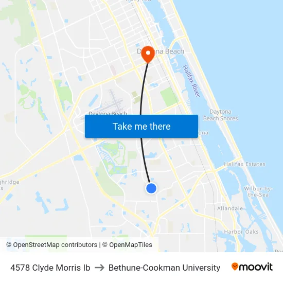 4578 Clyde Morris Ib to Bethune-Cookman University map