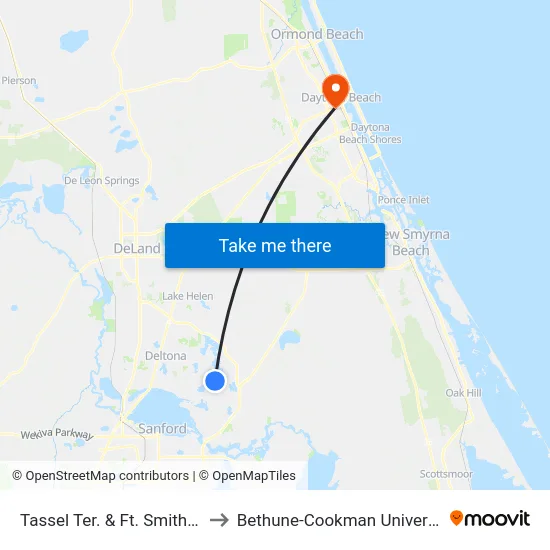 Tassel Ter. & Ft. Smith Ob to Bethune-Cookman University map