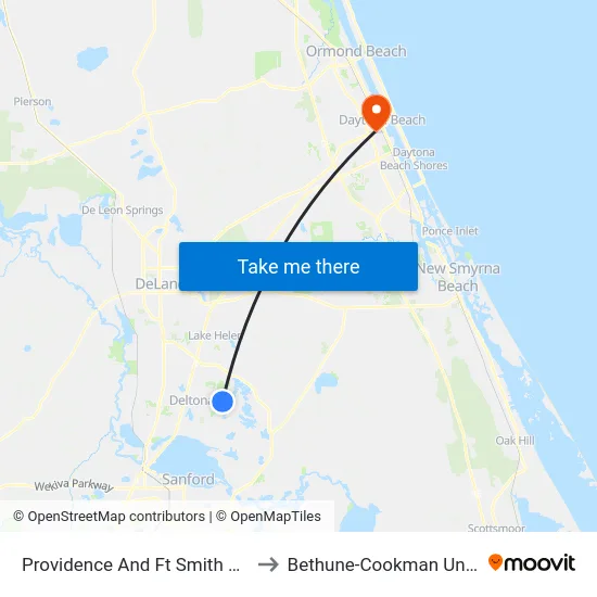 Providence And Ft Smith 21&23 Ib to Bethune-Cookman University map