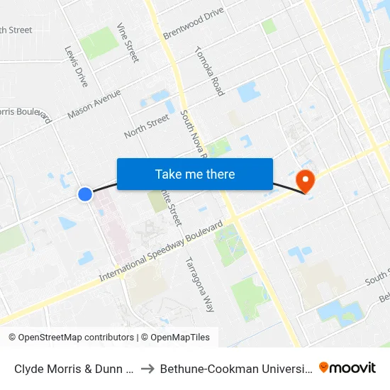 Clyde Morris & Dunn   Ib to Bethune-Cookman University map