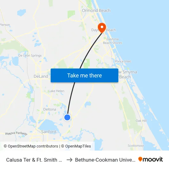 Calusa Ter & Ft. Smith 22 Ib to Bethune-Cookman University map