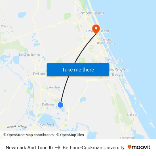 Newmark And Tune Ib to Bethune-Cookman University map