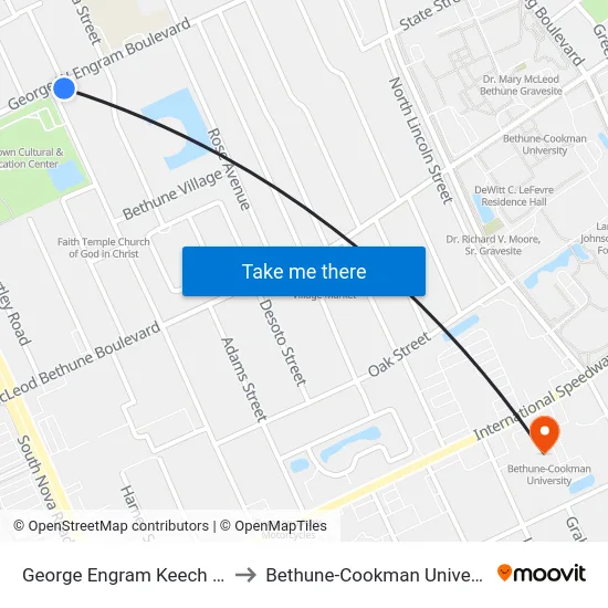 George Engram  Keech  6 Ib to Bethune-Cookman University map