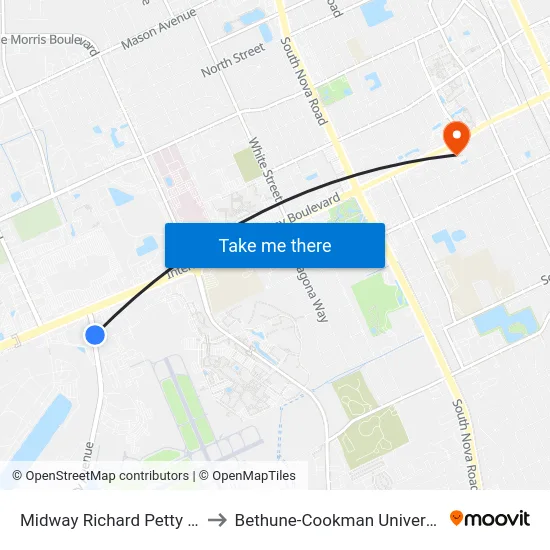 Midway   Richard Petty Ob to Bethune-Cookman University map