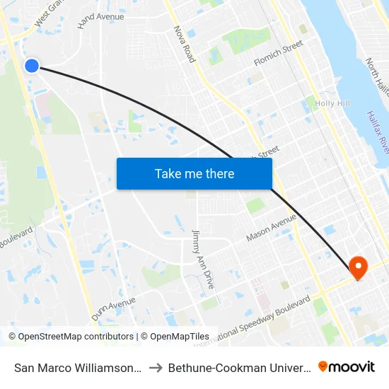San Marco   Williamson Ob to Bethune-Cookman University map