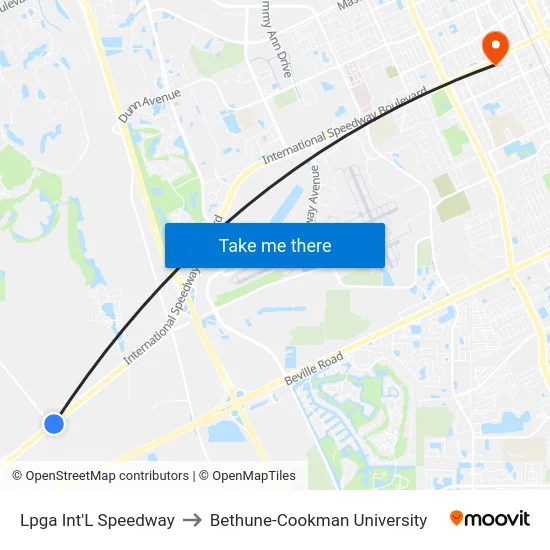 Lpga  Int'L Speedway to Bethune-Cookman University map