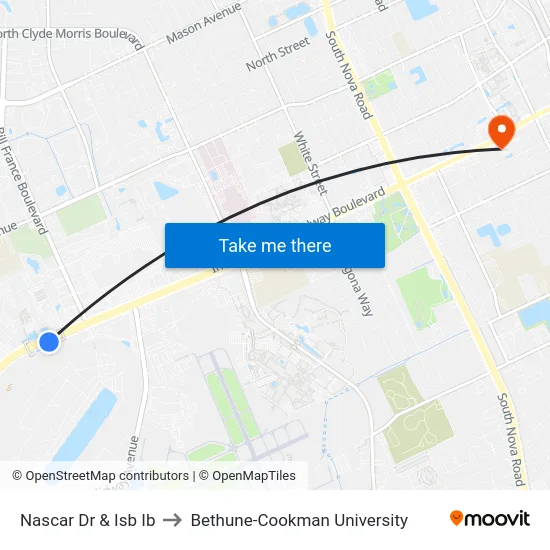 Nascar Dr & Isb Ib to Bethune-Cookman University map
