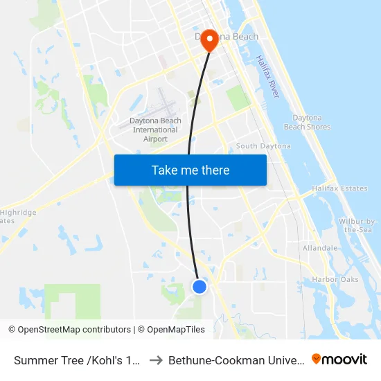 Summer Tree /Kohl's 12 Ob to Bethune-Cookman University map