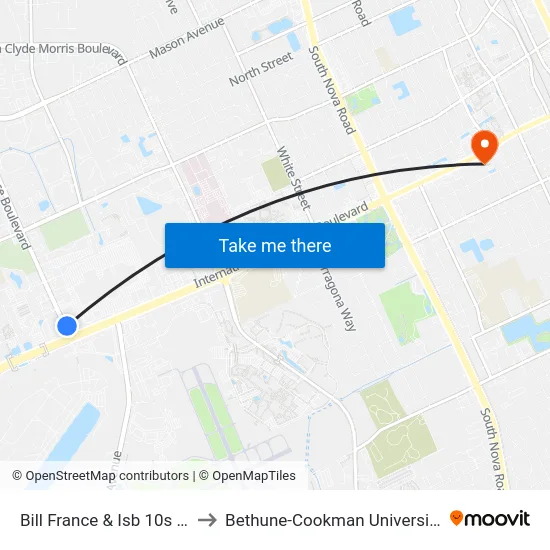 Bill France & Isb 10s Ib to Bethune-Cookman University map