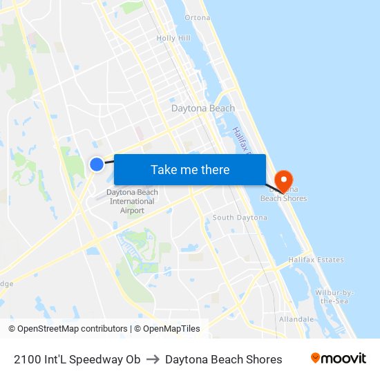 2100 Int'L Speedway Ob to Daytona Beach Shores map