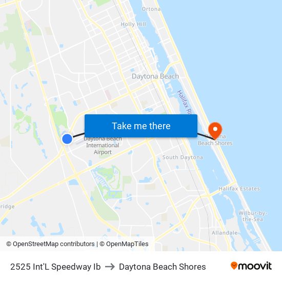 2525 Int'L Speedway Ib to Daytona Beach Shores map