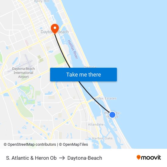 S. Atlantic & Heron Ob to Daytona-Beach map