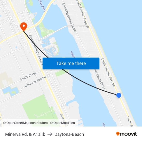 Minerva Rd. & A1a Ib to Daytona-Beach map