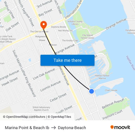 Marina Point & Beach Ib to Daytona-Beach map