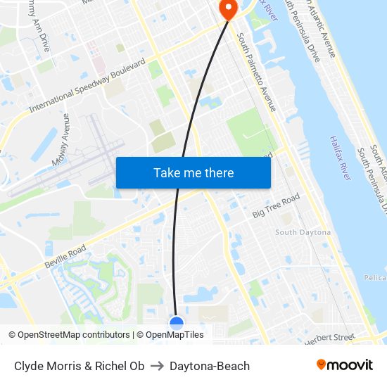 Clyde Morris & Richel Ob to Daytona-Beach map