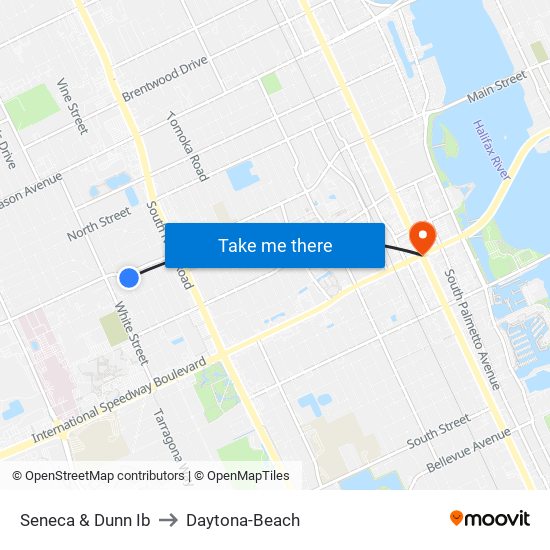 Seneca & Dunn Ib to Daytona-Beach map