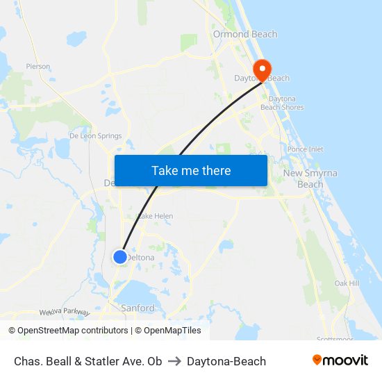 Chas. Beall & Statler Ave. Ob to Daytona-Beach map