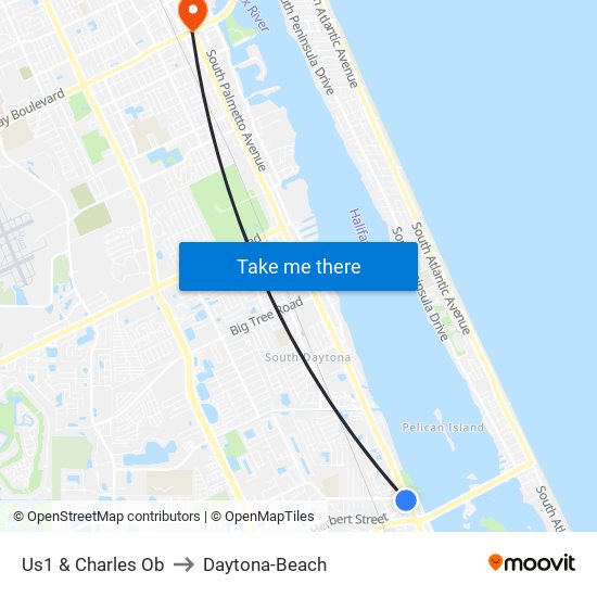 Us1 & Charles Ob to Daytona-Beach map