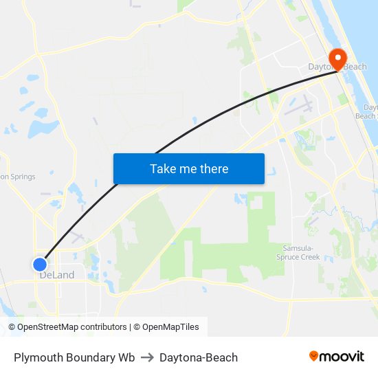 Plymouth  Boundary  Wb to Daytona-Beach map