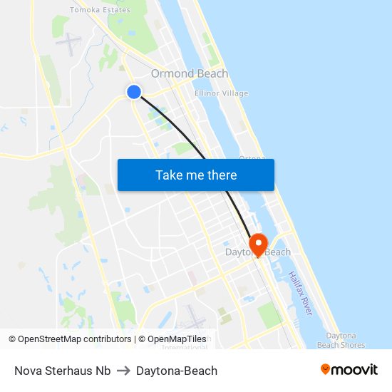 Nova   Sterhaus Nb to Daytona-Beach map