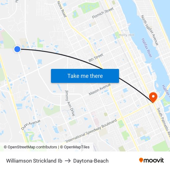 Williamson  Strickland Ib to Daytona-Beach map