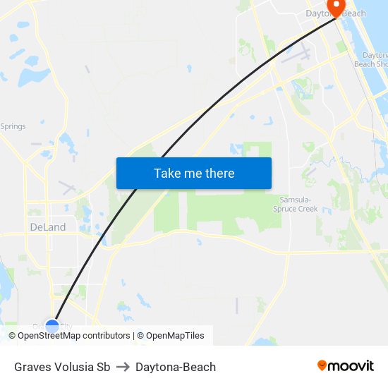 Graves  Volusia Sb to Daytona-Beach map