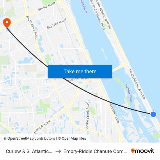 Curlew & S. Atlantic Ob to Embry-Riddle Chanute Complex map
