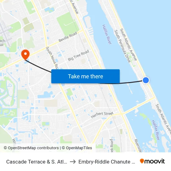 Cascade Terrace & S. Atlantic Ob to Embry-Riddle Chanute Complex map