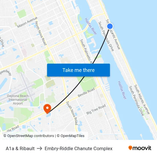 A1a & Ribault to Embry-Riddle Chanute Complex map