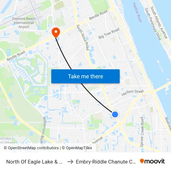 North Of Eagle Lake & Nova Ib to Embry-Riddle Chanute Complex map