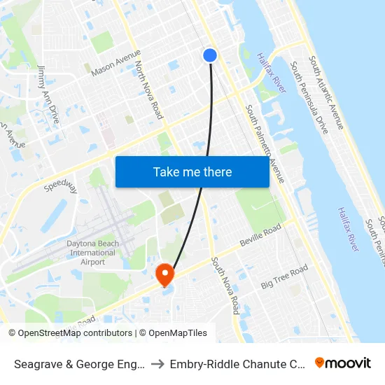 Seagrave & George Engram Ib to Embry-Riddle Chanute Complex map