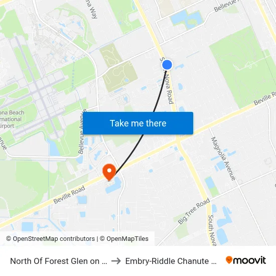 North Of Forest Glen on Nova Ib to Embry-Riddle Chanute Complex map