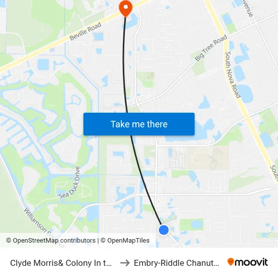 Clyde Morris& Colony In the Wood Ob to Embry-Riddle Chanute Complex map