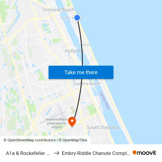 A1a & Rockefeller Ob to Embry-Riddle Chanute Complex map