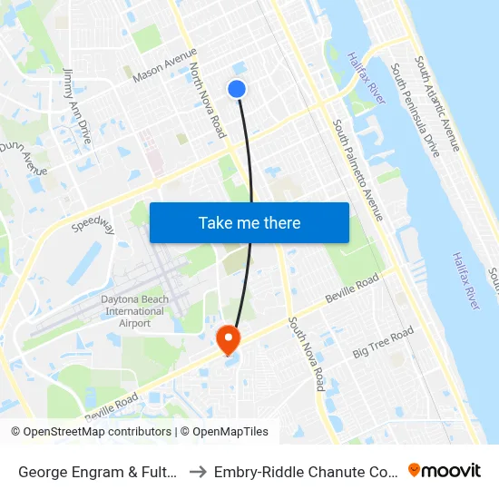 George Engram & Fulton Ob to Embry-Riddle Chanute Complex map
